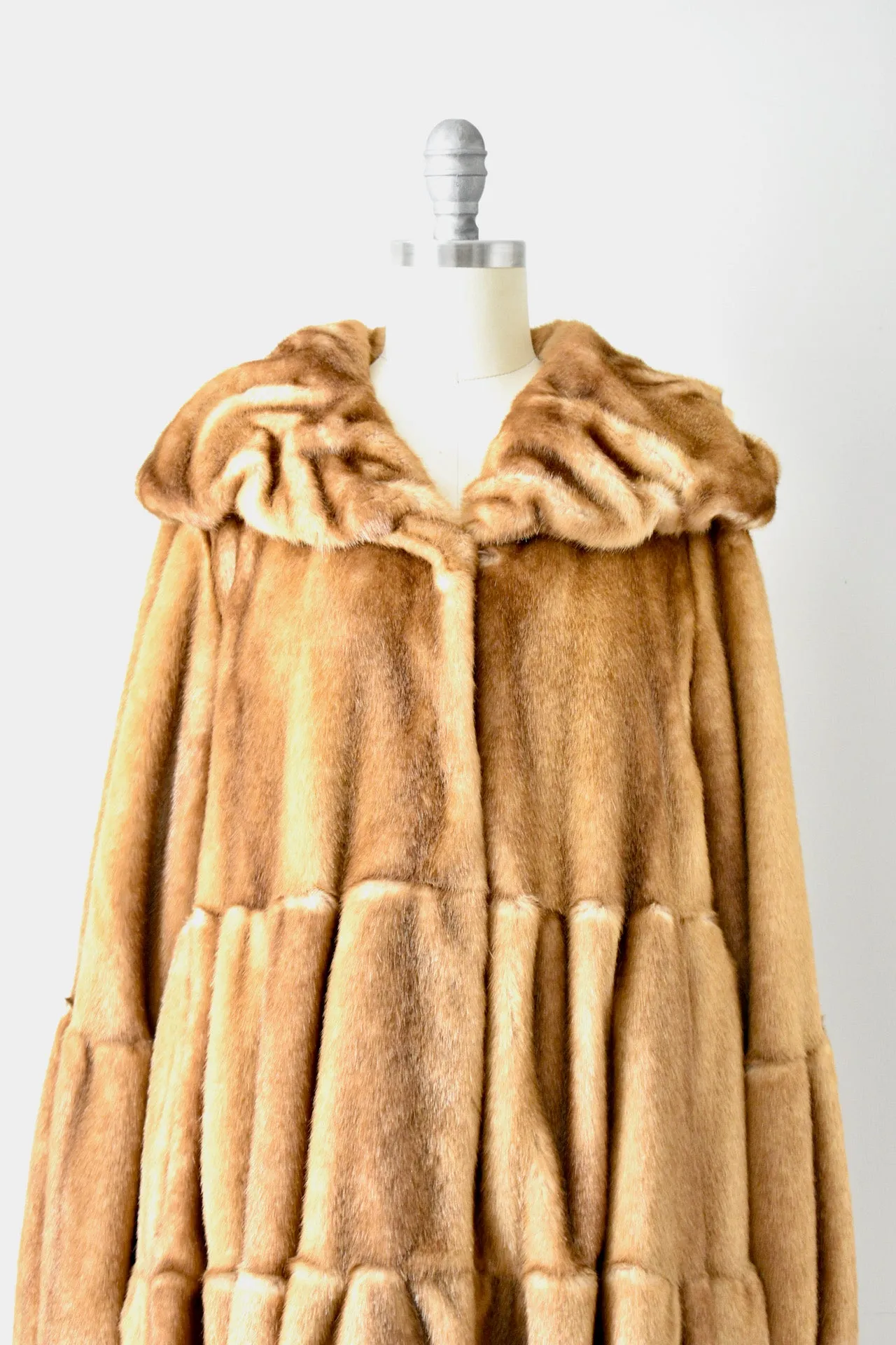 Brown Faux Fur Coat Size Small