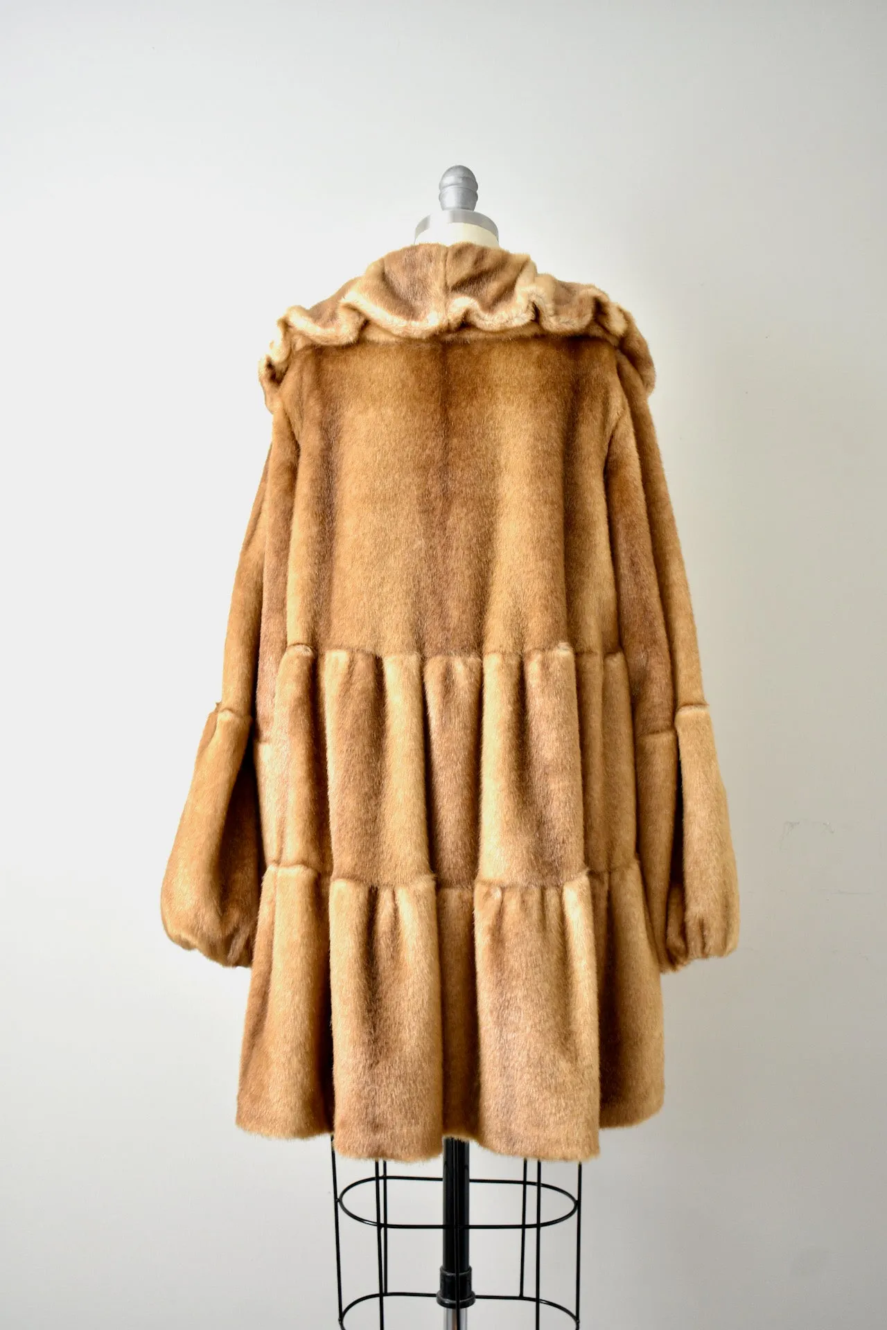 Brown Faux Fur Coat Size Small