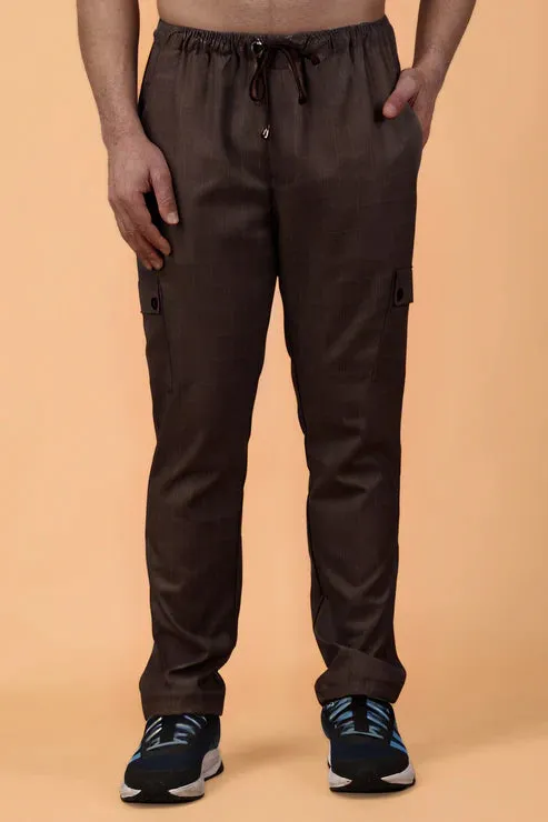 Dark Brown Checked Cargo