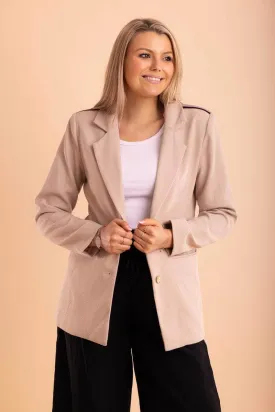 Emery Tailored Blazer Beige