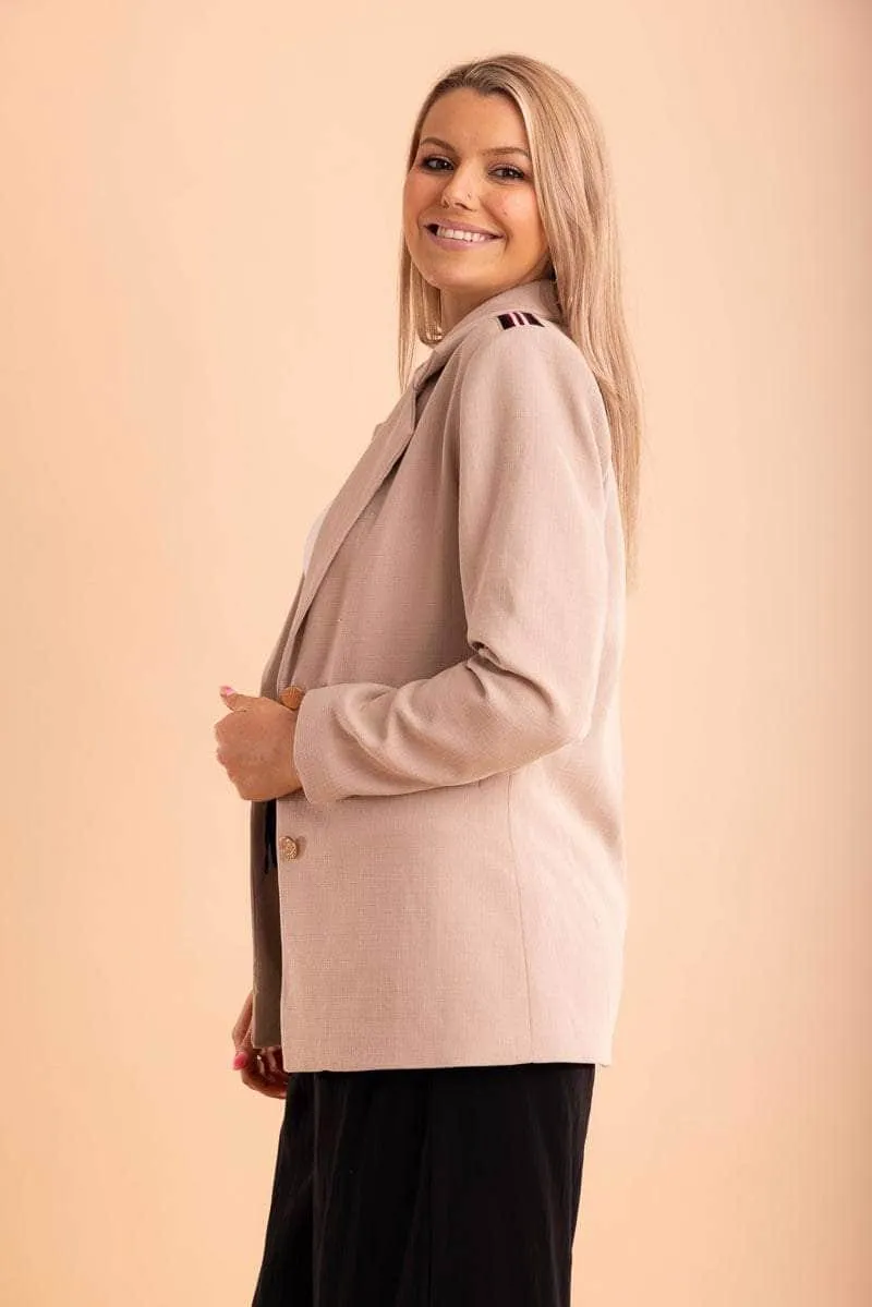 Emery Tailored Blazer Beige