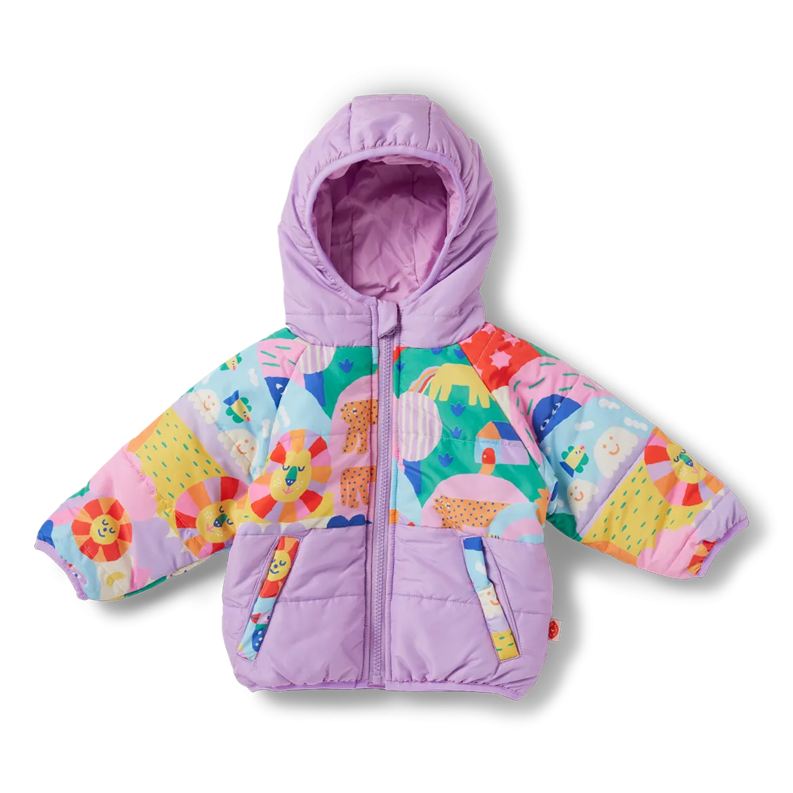 Halcyon Nights Kids Puffer Jacket - Rainbow Valley