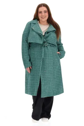 Harper Tweed Trench Green