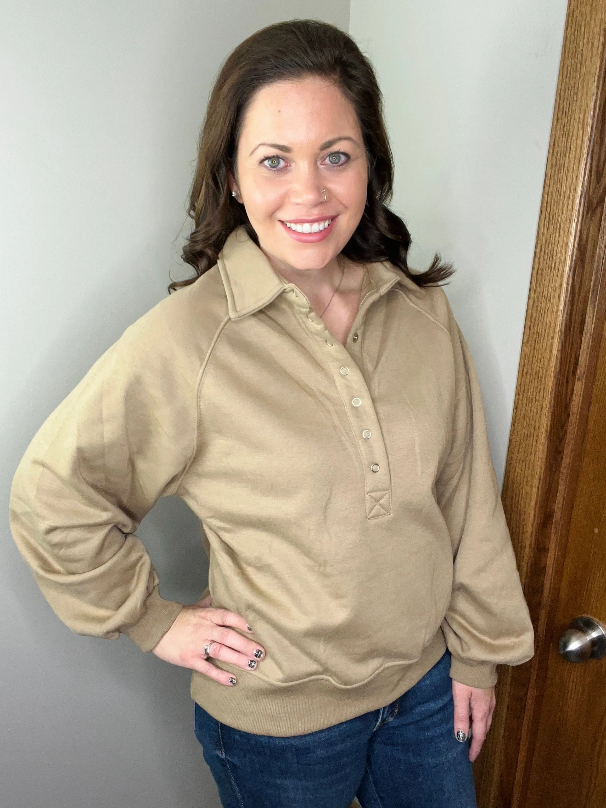 Laid Back Snap Button Pullover FINAL SALE