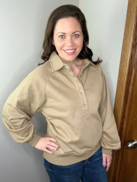 Laid Back Snap Button Pullover FINAL SALE
