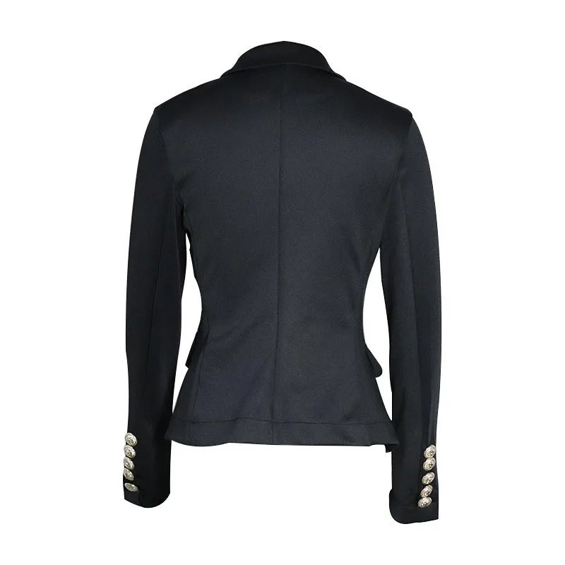 Lapel Collar Double Breasted Tailored Blazer