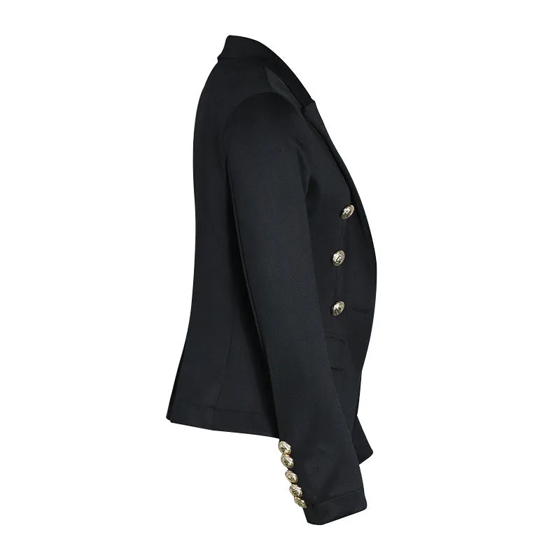 Lapel Collar Double Breasted Tailored Blazer