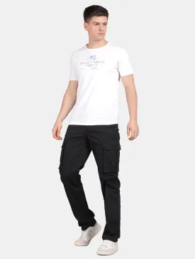 Mid Night Navy Solid Cargo Pants