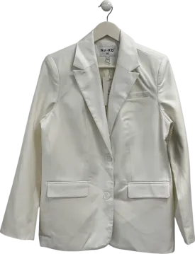 NA-KD Cream Tailored Blazer UK 8