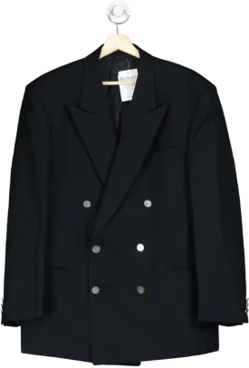 Nino Cerruti Navy Wool Double-Breasted Blazer