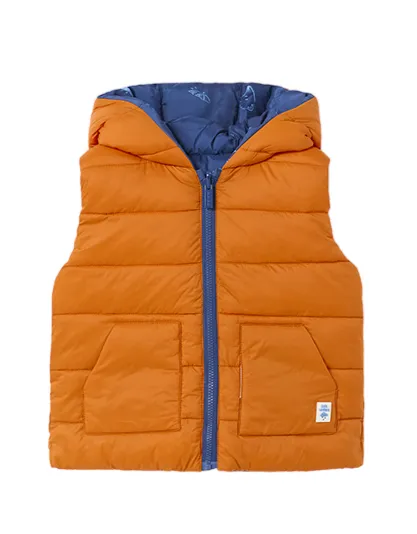 Orange Puffer Vest Reversible