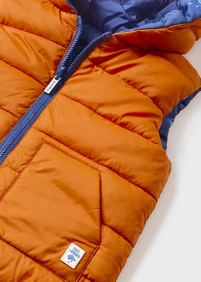 Orange Puffer Vest Reversible