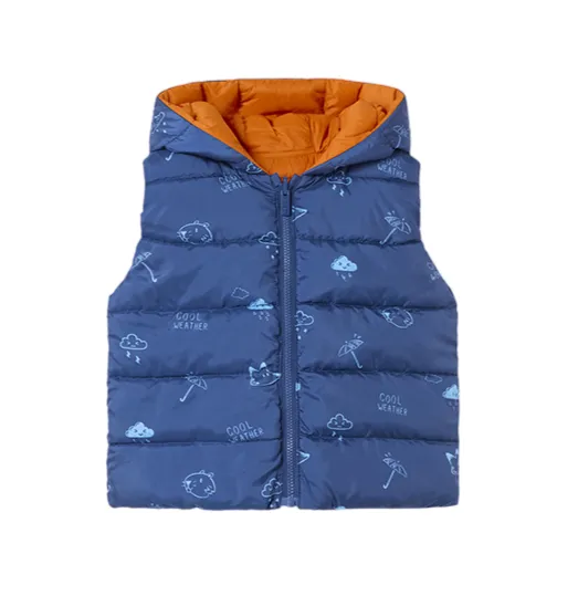 Orange Puffer Vest Reversible