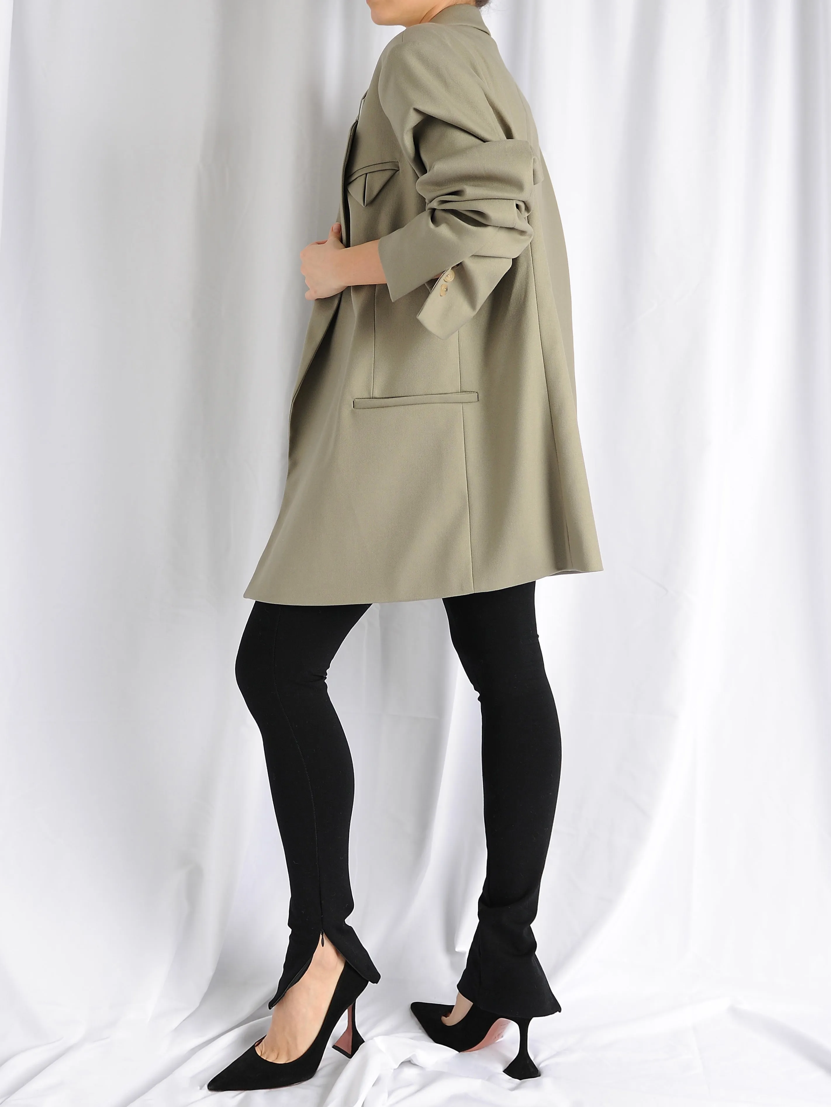 Oversized Olive/Khaki Tailored Blazer