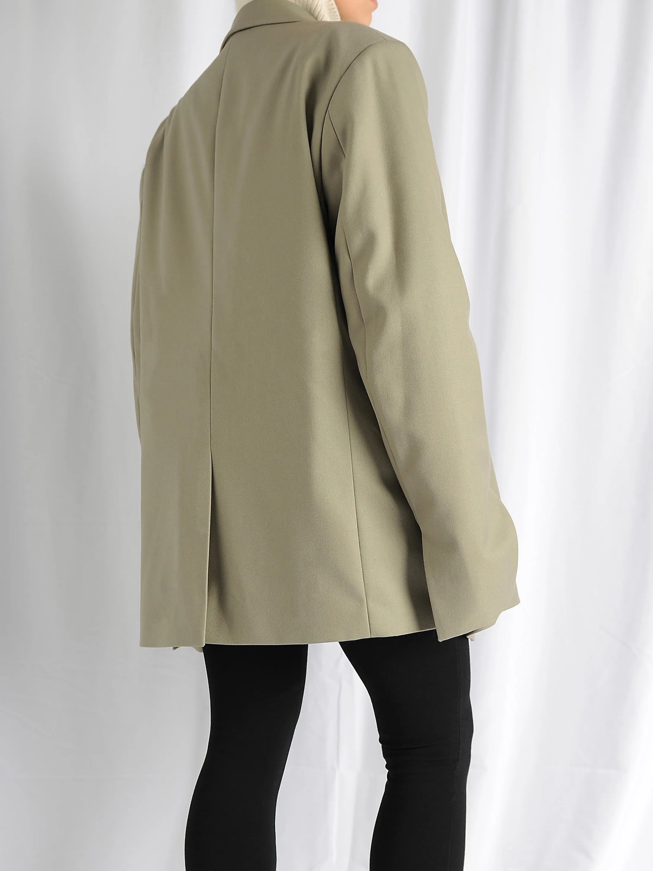 Oversized Olive/Khaki Tailored Blazer