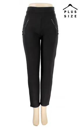 QI501 Plus Size Lady Fleece Lined Jeggings 12pcs Pack
