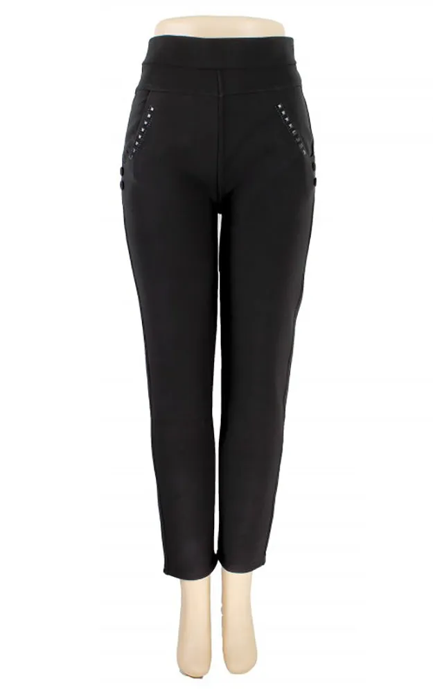 QI501 Plus Size Lady Fleece Lined Jeggings 12pcs Pack