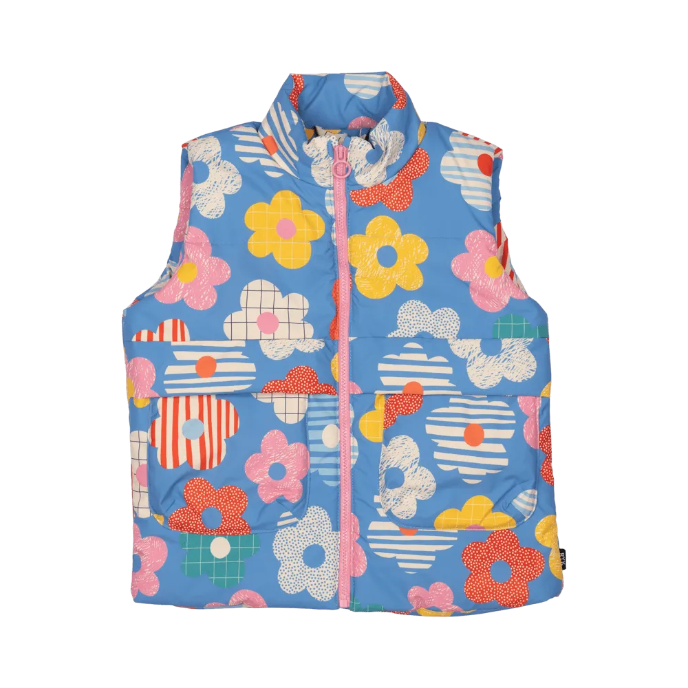 Rock Your Baby Padded Vest With Lining - Happy Flowers