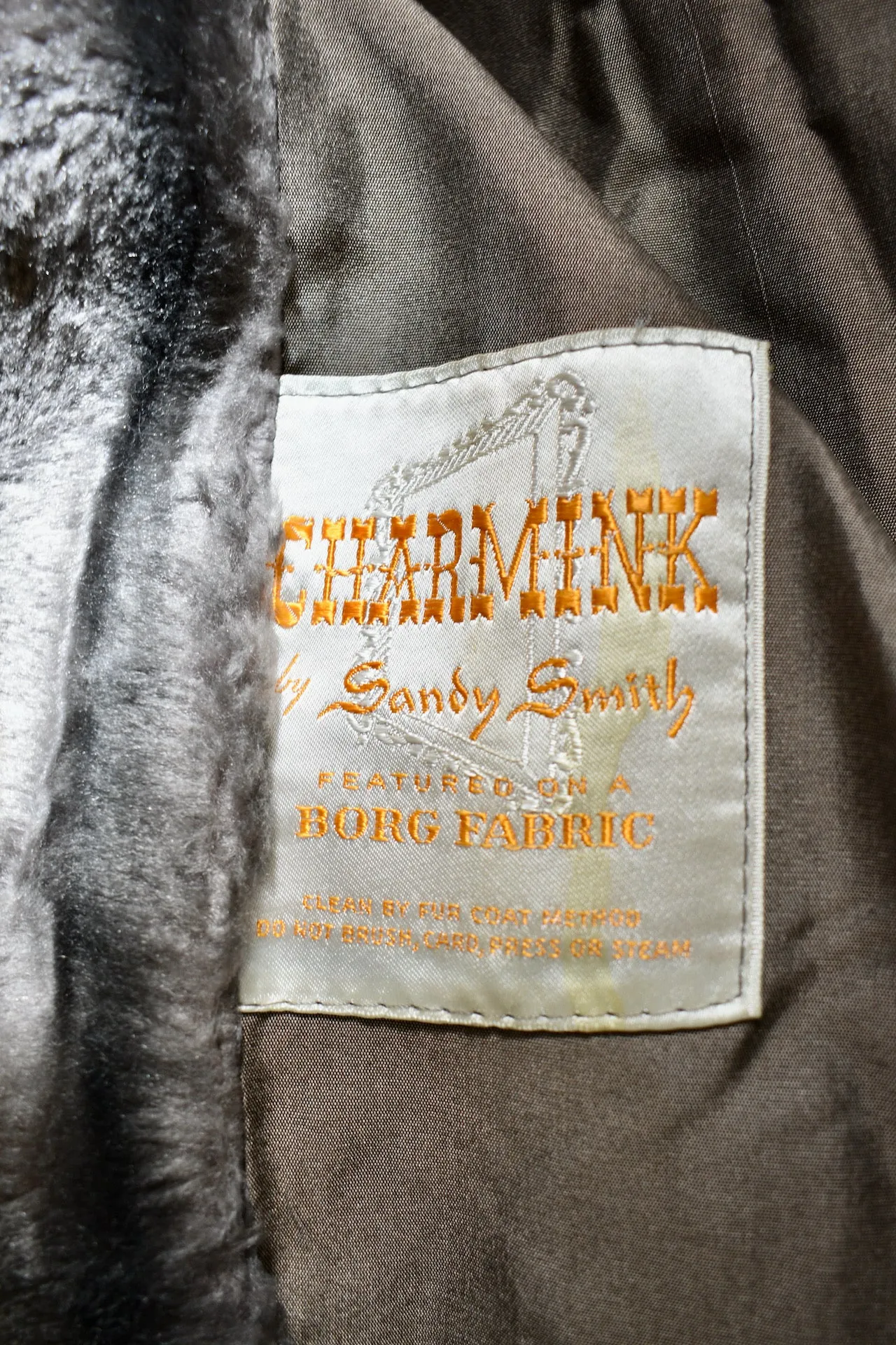 Vintage 1960s Gray Faux Fur Coat