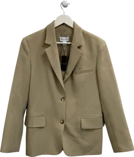 Warehouse Beige Tailored Single Breasted Blazer UK 8