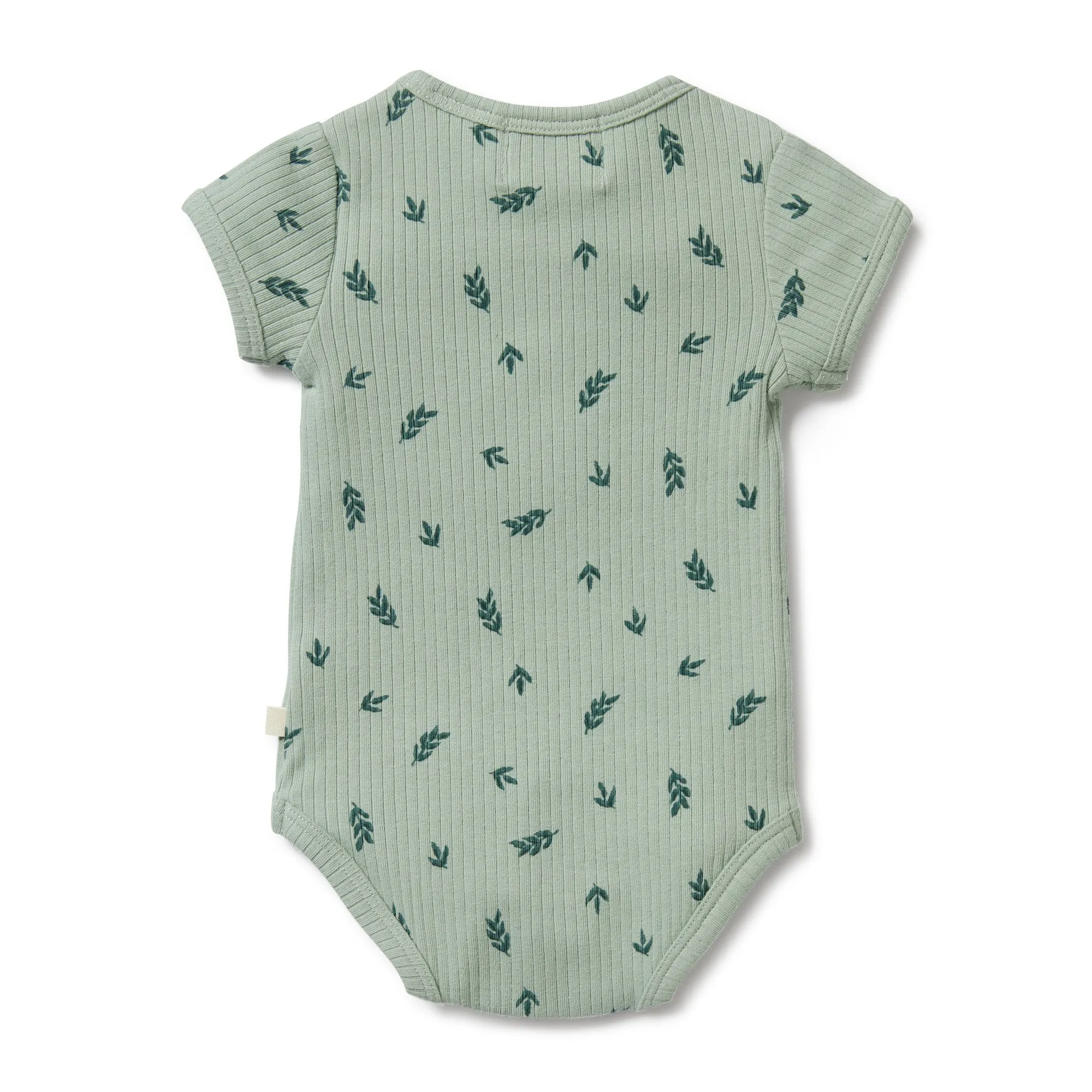 Wilson and Frenchy Falling Leaf Organic Rib Henley Bodysuit