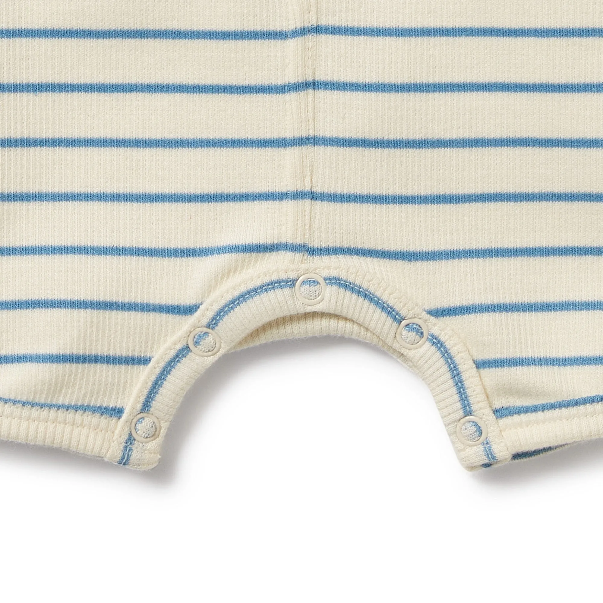 Wilson and Frenchy Petit Blue Organic Henley Growsuit