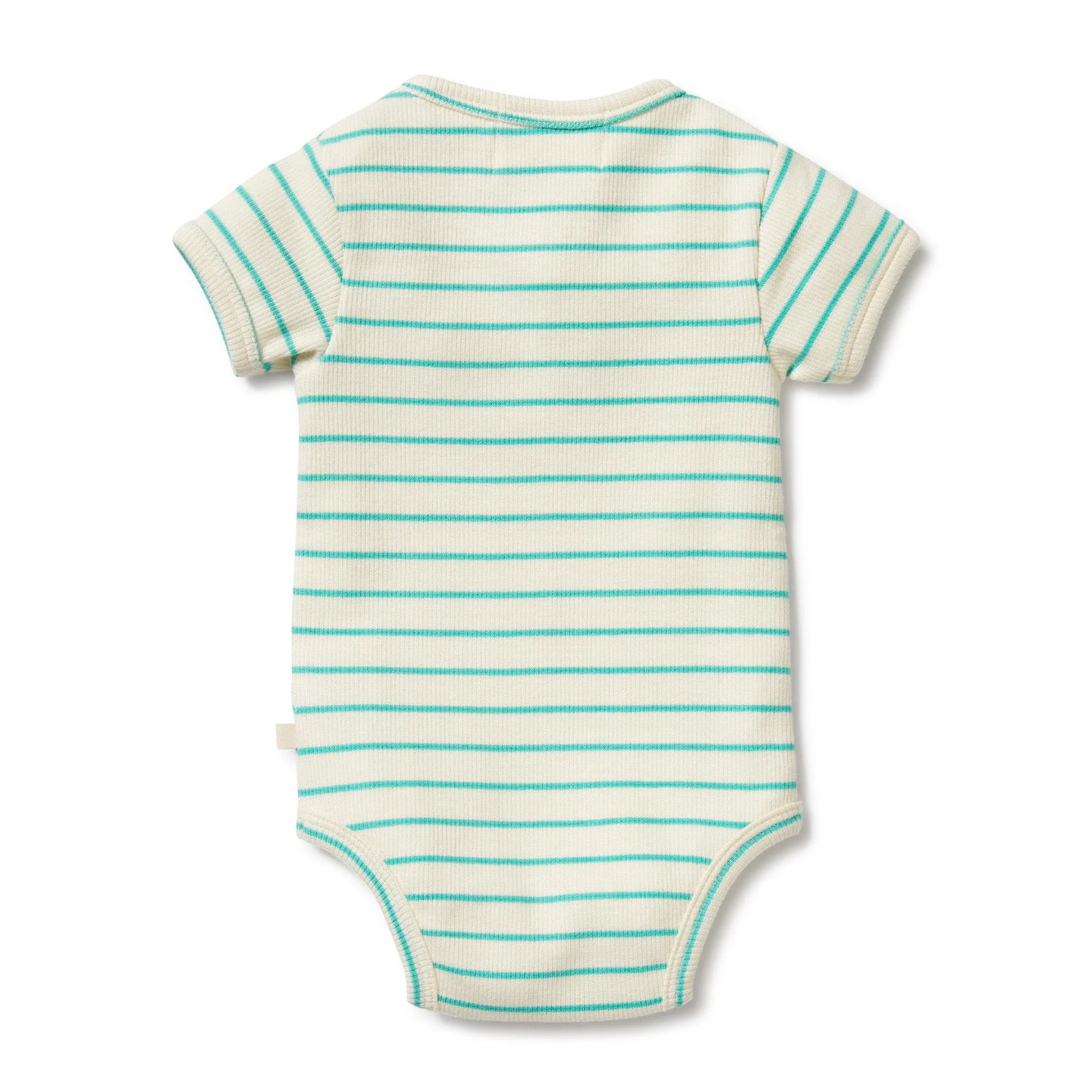 Wilson and Frenchy Petit Green Organic Henley Bodysuit