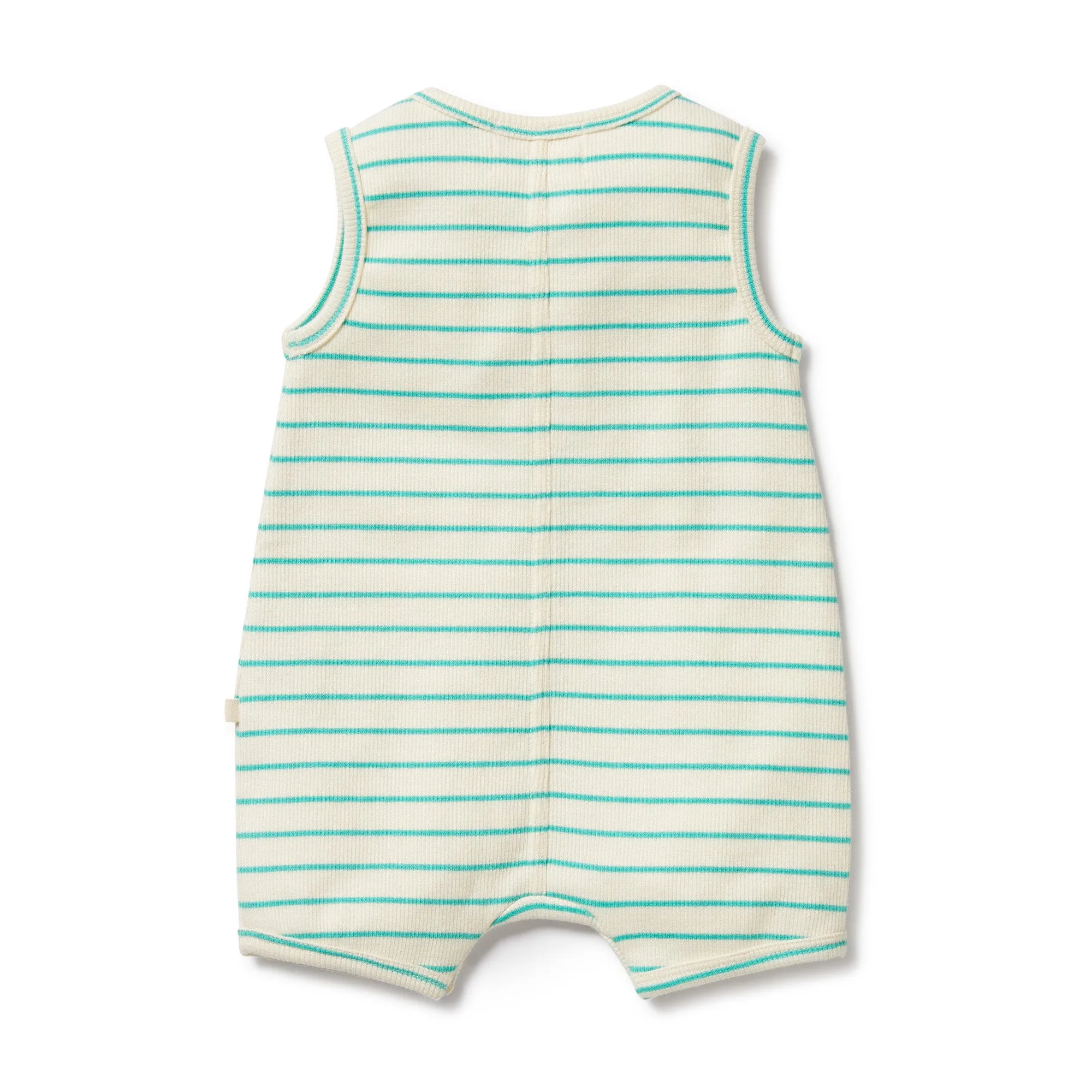 Wilson and Frenchy Petit Green Organic Henley Growsuit